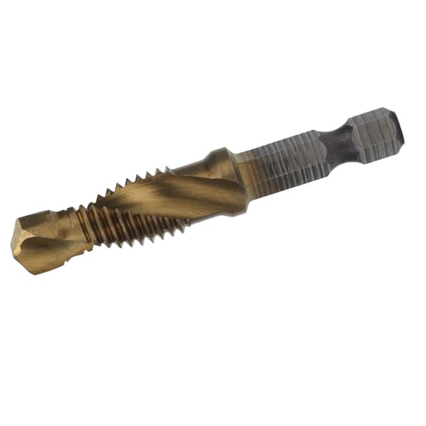 Tap Drill Bits Hex Shank Titanium Plated Metric Screw Combination Thread Drill for WoodM10