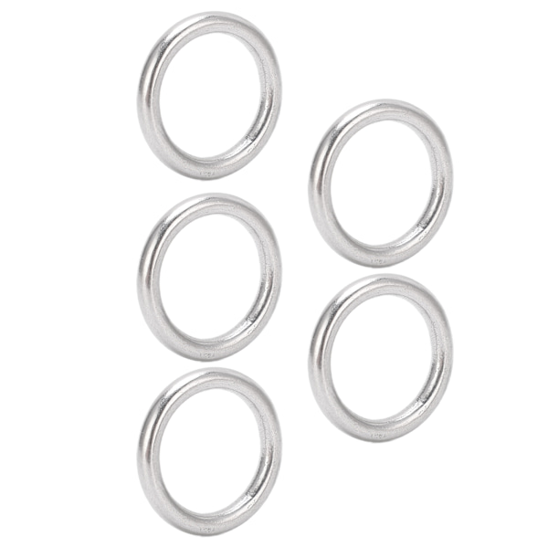 5 kpl hitsattu O-rengas ruostumaton teräs merikvaliteetti pyöreä rengas purjehdukseen sukellukseen matkatavaroiden 4x20 mm