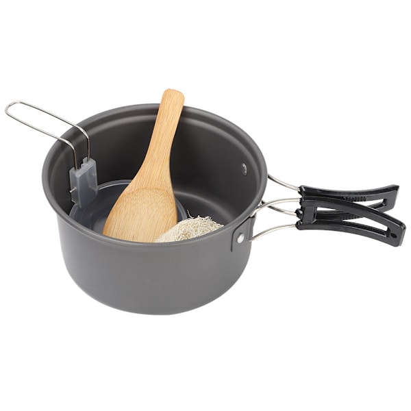 1-2 personer utomhus Bärbar hopfällbar panna Aluminiumlegering Köksredskap Picknick Vandring Camping Pot