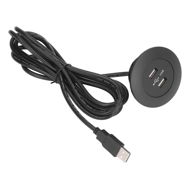 Sofa USB-laderuttak Flush Mount Installasjon Dobbel USB-laderporter Uttak for hjemmebruk Svart