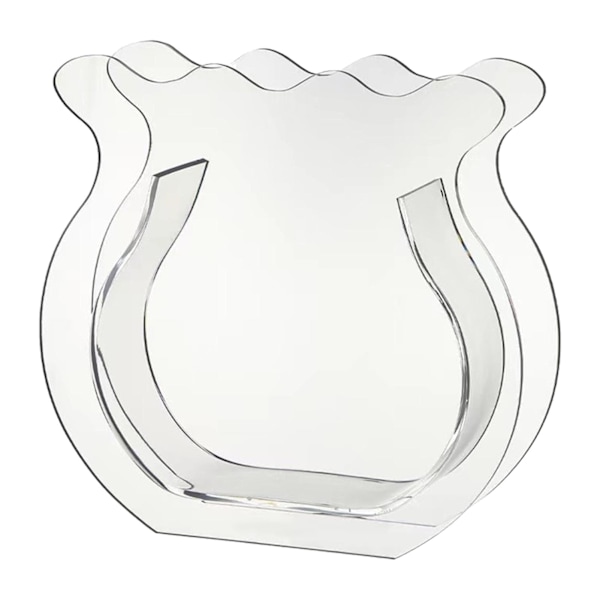 Akvarium Vase Transparent Tyk Akryl Udjævning Enkel Moderne Lille Akvarium til Familie Kontor Kollegieværelse Transparent