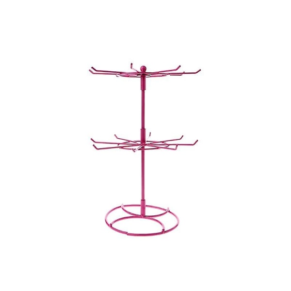 2-lags roterende halskjedeholder Smykker Tre Armbånd Stand Display Organizer For Halskjeder, Armbånd, Øredobber, Ringer-26
