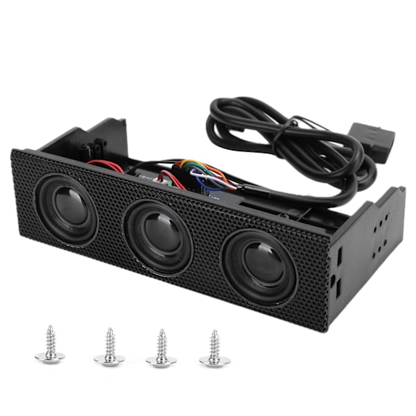 PC Frontpanel Högtalare Stereo Surround Datorfodral Inbyggd mikrofonhögtalare 5.25in STW9005