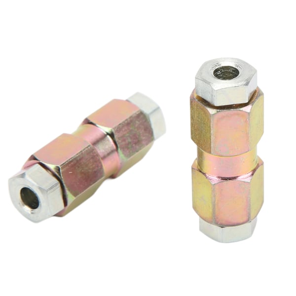 2 st bromsrörskopplingar 10 mm/0,39 tum inline han- och honmutter för 3/16 tum oljerör