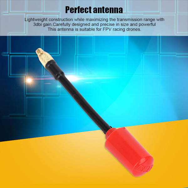 For EMAX 5.8G Nano 3dBi Gain Cirkulært Polariseret Transmissionsantenne til FPV Racing Drones Dextral/RHCP (Lige)