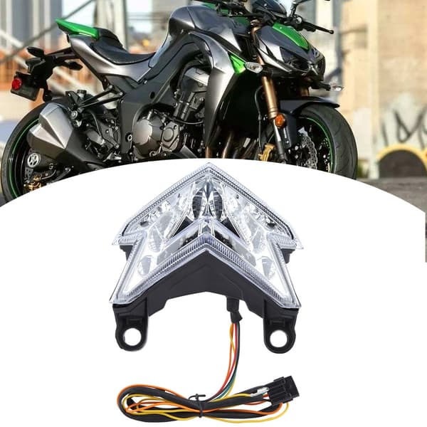 LED-baklys til Kawasaki Z800 2013-2014 (hvit)