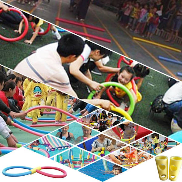 2 st Pool Noodles med 2 Kopplingar 59 tum Ihåliga Skum Pool Sim Noodles Skum Noodles