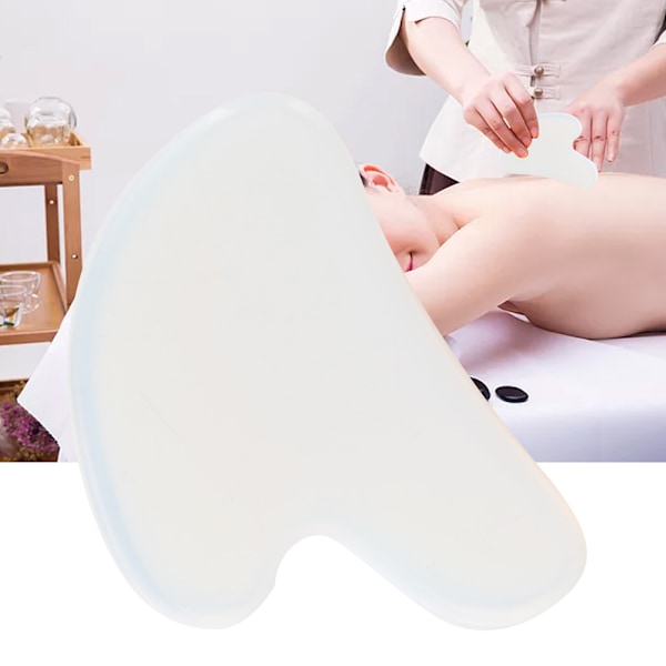 Naturlig opal skrotningsplatta Body Guasha Board Face Massager Health Care Tool