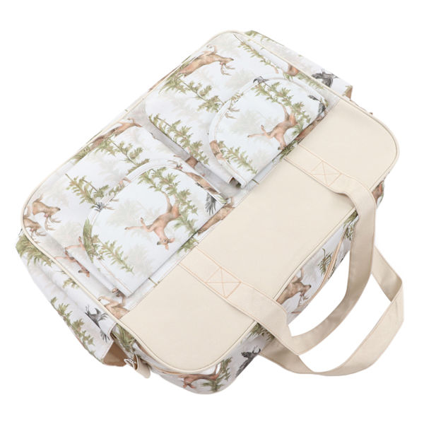 Multifunksjonsbabyveske for gutter og jenter med mange lommer Reisebleieveske for mamma og pappa skogselg