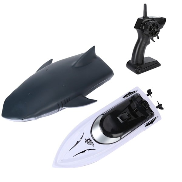 Fjärrkontroll Simulering Shark Boat Elektrisk vattenskoter Utomhuspool Leksak Racing Båtskepp