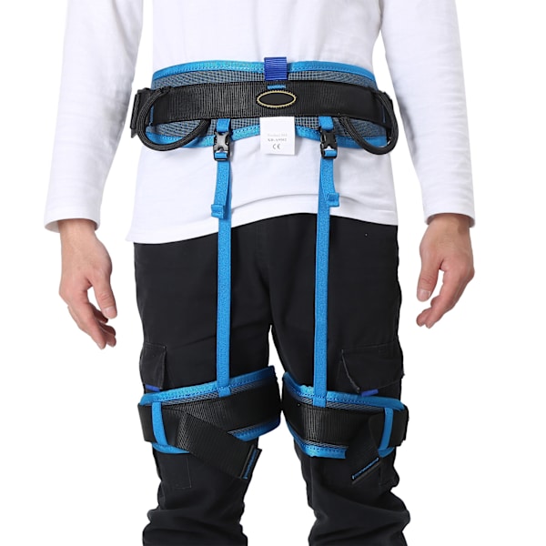 Säkerhetssele Halv Kropp Anti-Fall Utomhus Klippklättring Hög Höjd Rappelling Bälte (S Blå)