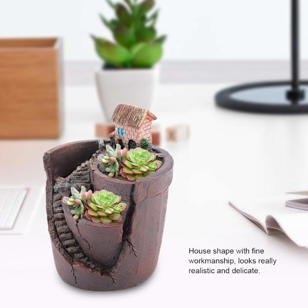 House Design Kaktus Harts Blomkruka Planteringskruka Trädgård Suckulent växtkruka för hemmet skrivbordsinredning