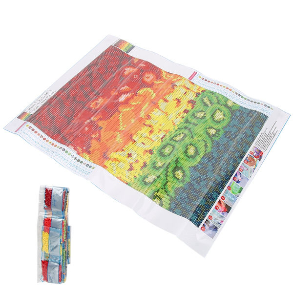 5D Diamantmaleri Broderi Rund Diamant Børn Gør-det-selv-billeder Frugtmønster til Stue Soveværelsesdekoration S10126 30x40cm