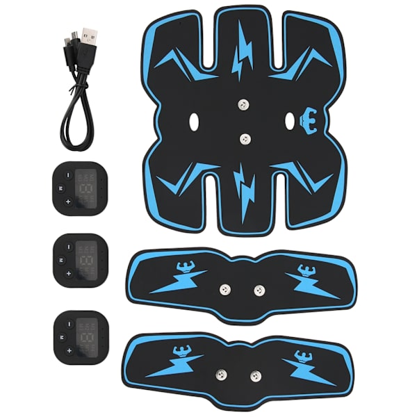 Digital display Laddning Magstickning Forma Muscle Trainer Instrument Löpsportutrustningblå