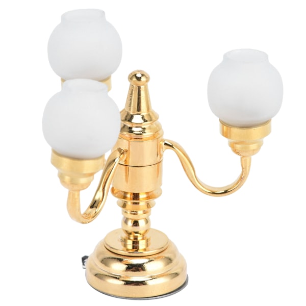 1:12 Dukkehustaklampe Miniatyr Utsøkt Elegant LED-taklysdekorasjon