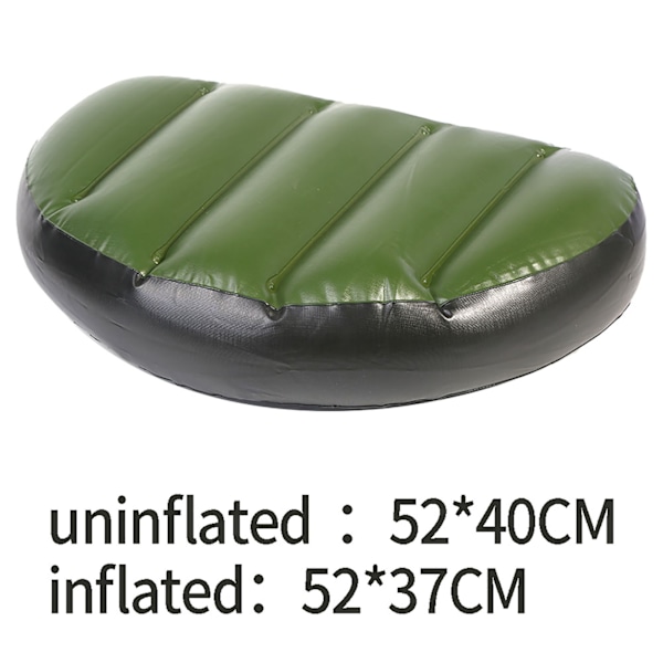 Høykvalitets PVC grønn fiskebåt oppblåsbar pute båtsete for utendørs camping