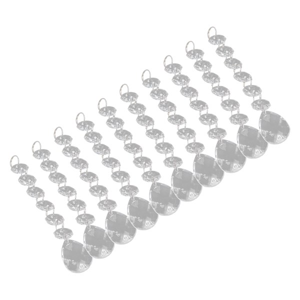 10 st Akryl Lamp Pärlor Ersättning Ljuskrona Istapp Transparent Hängande Pärlor för Lampdekoration