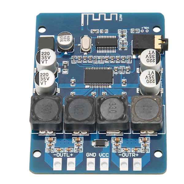 Digital Effektforstærker Board ABS 2 Kanal Lydforstærker Modul AUX Decoder Board 45W