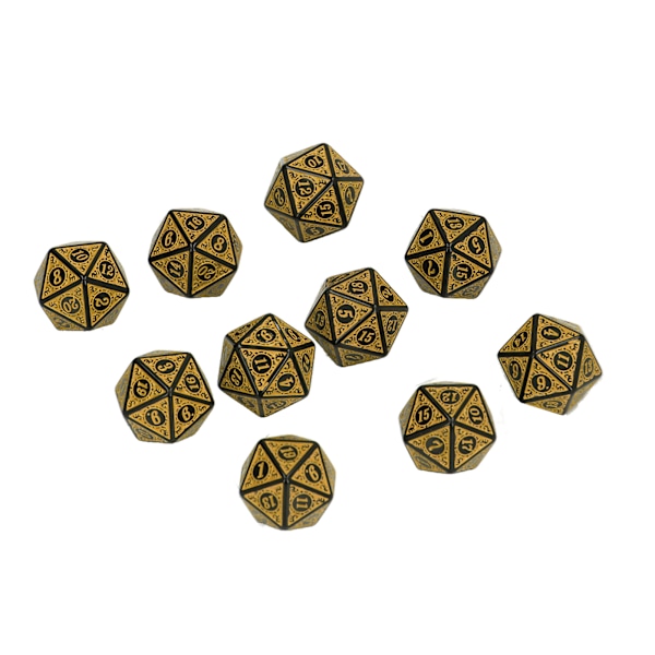 10st tärningsset Polyedriska tärningar Rollspel RPG-spel Akryl DND-brädspelstillbehör Tärningar D20