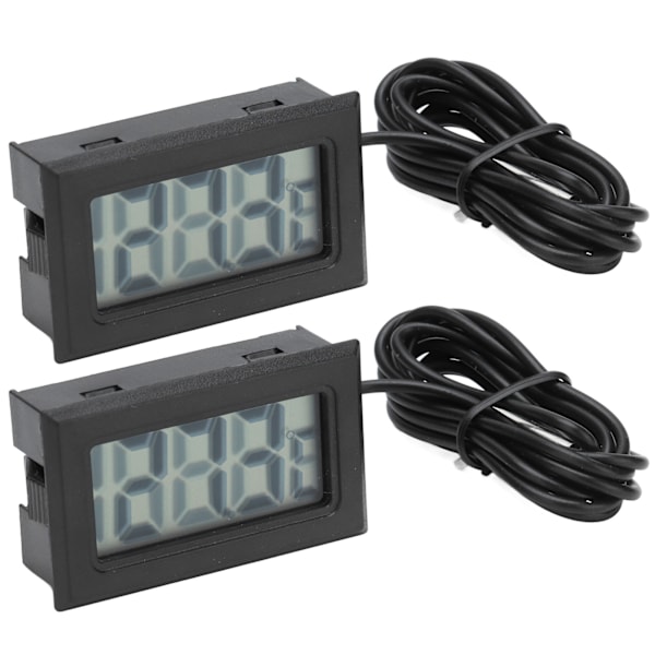 2 stk elektronisk digital termometer termostat temperaturmåler 2s Opdatering med ProbeBlack