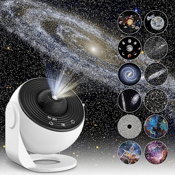 Stjärnhimmel Planetarium Projektor med 12 filmdiskar för barns sovrum