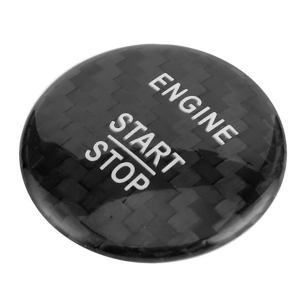 Kulfiber motorstart-stop-knapdæksel passer til Mercedes BCES CLA CLS Class sort