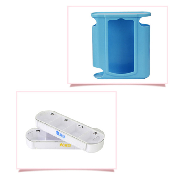 7 Days Medicine Pills Fodral Portabel Oberoende Plast 7 Layers Låda Medicine Box Blå Vit