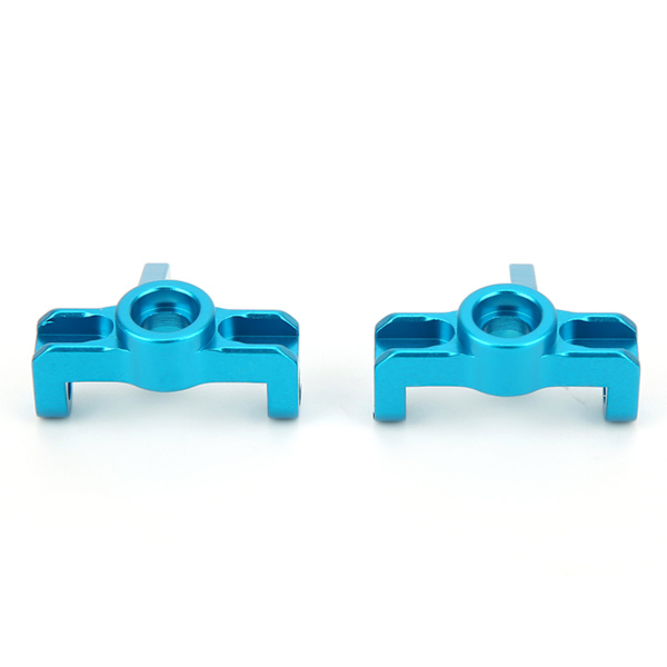 Styrehubbærer i Aluminium Legering Venstre/Højre Opgraderingsdele Passer til Wltoys 1/14 144001 RC Bil Blå 1251B