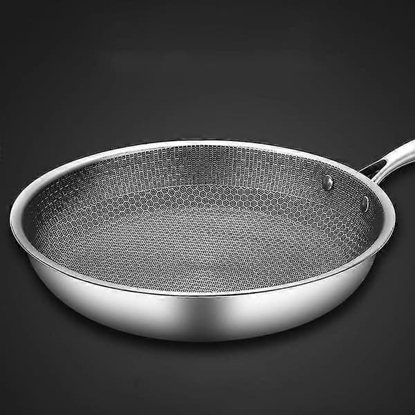 Rustfrit stål 28 cm non-stick stegepande kompatibel med stegt bøf