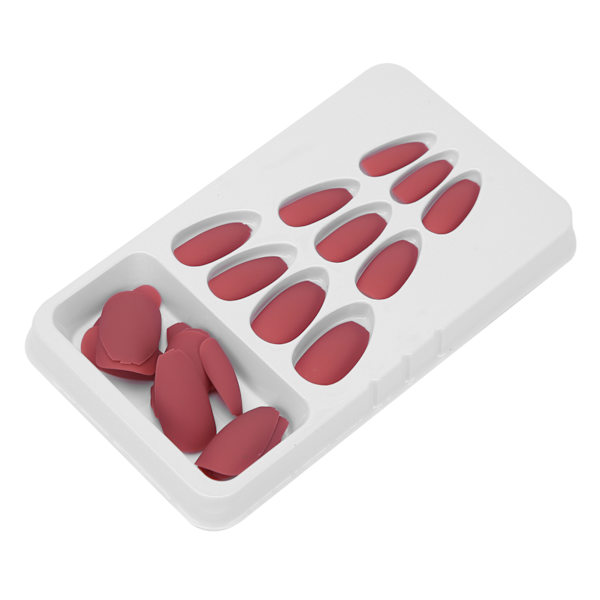 24st Nail Art Tips Set Matt Pure Color Artificiella falska naglar Heltäckande False Nail TipsF126