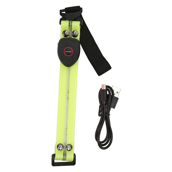 LED-armband Vattentätt uppladdningsbart nattsäkerhetsljusband för utomhuspromenader Running Green