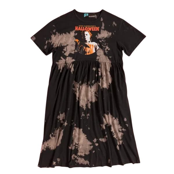 Halloween Dame Tie Dye Smockkjole M Antrasittgrå Charcoal M