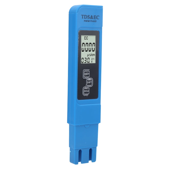 3-i-1 vattenkvalitetstestare Bärbar TDS EC temperaturmätare med HD LED DisplayBlue