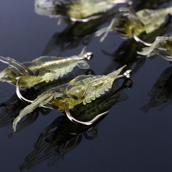 10 stk Rekesimuleringsmyk agn Krok Tackle Base Fiske Lokker