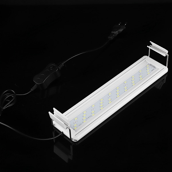 Clip on Aquarium Mini LED-ljus Utdragbar fisktankslampa EU-kontakt 220V
