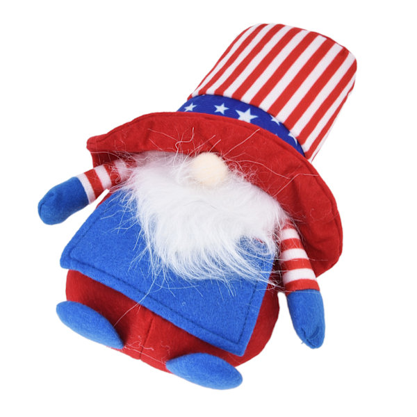Plysch Gnome Doll Ansiktslös rund hög hatt Barn present dvärgdocka prydnad för soffa sovrum C förkläde