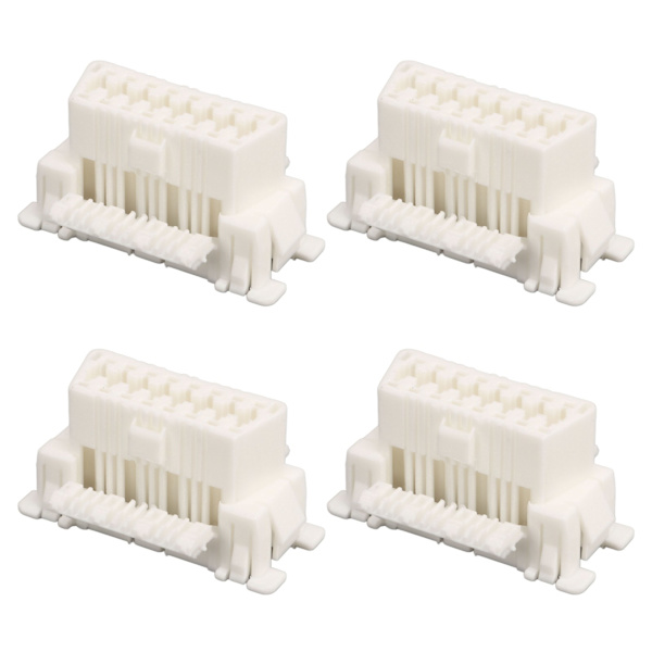 10 stk OBD2 16-bens Hun-stik Kabelforbindelse Hvid til Bil Diagnostisk Stik Interface Scanner