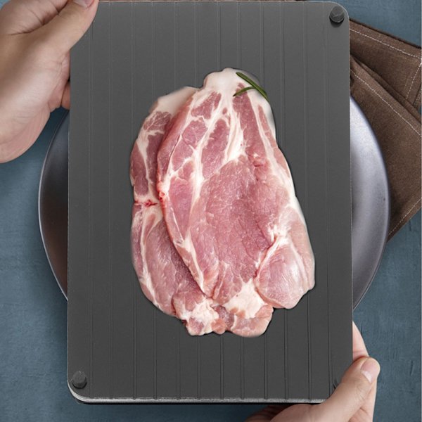 Tina fryst mat Kött Frukt Snabbupptining Tallrik Snabbupptiningsbricka Kök Gadget Tool
