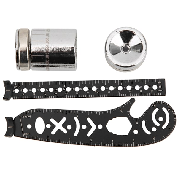 Sort jern multifunktions tegneværktøj Innovativ maling Magnetisk kompas Måling Sort 17 mm