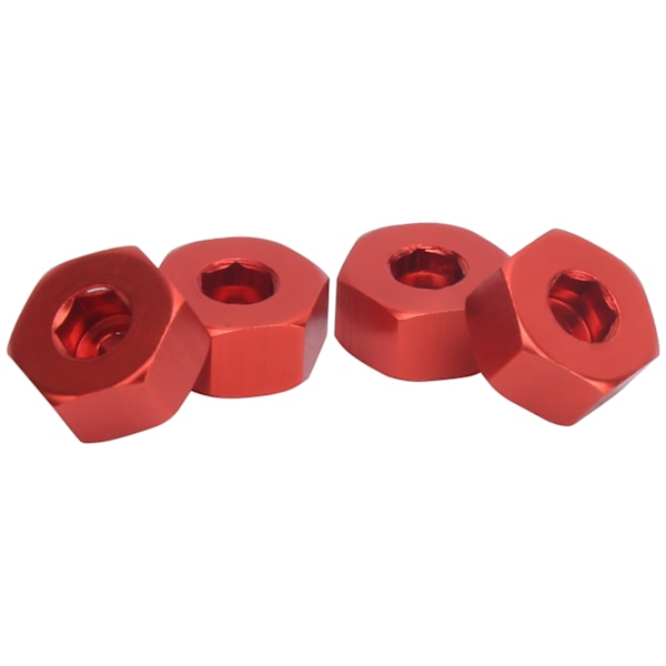 4 kpl 5 mm - 12 mm yhdistyspyörän navan kuusiokoloadapteri lisävaruste WPL D12 1/10 RC-kuorma-autoille Punainen