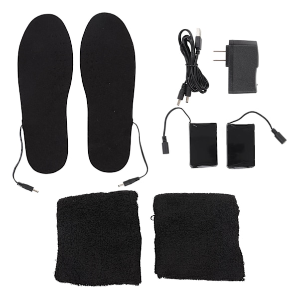 Lämmitettävät pohjalliset Pehmeät Lämpimät Hengittävät Leikattavat sähköiset lämmityspohjalliset USB-latausakunilla 100‑240V US-liitäntä