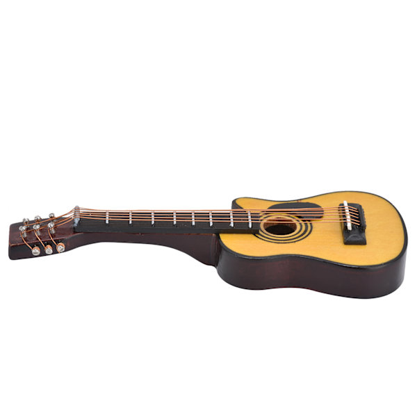 Skala 1/12 Dukkehust Miniatyr Tre Gitar Minigitar Display Modell Dukkehust Tilbehør Folkegitar