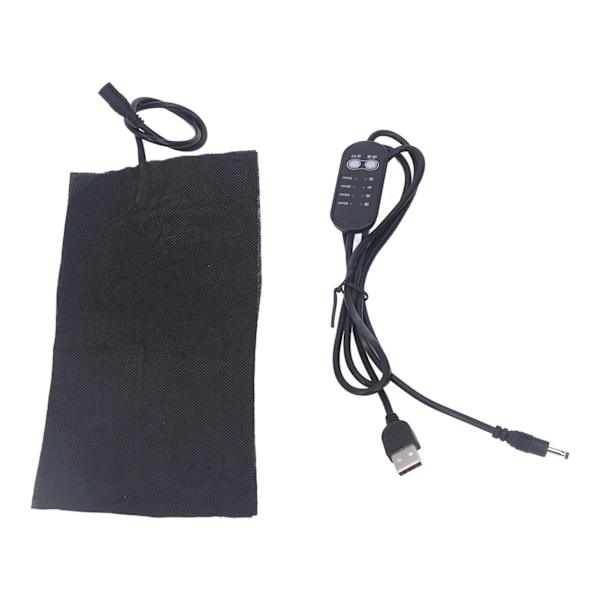 Elektrisk tygvärmardyna USB 4 Shift Justerbar timing Vikbar kolfiber Tvättbar DC5V