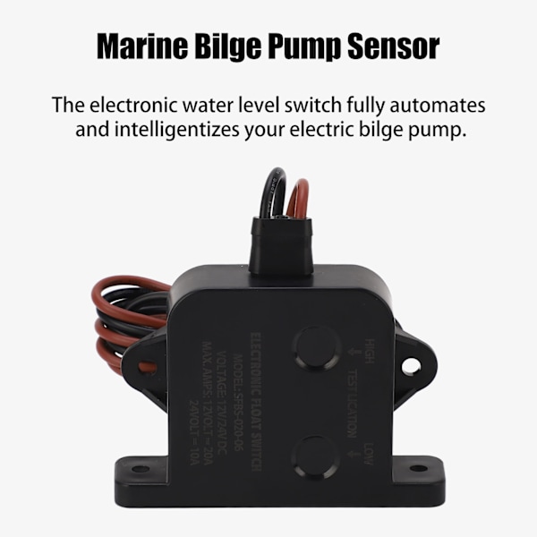 Marint Bilgepumpe Sensor Automatisk Alarm Vandstandssensor Switch Skib Yacht Alarm Apparat 24V