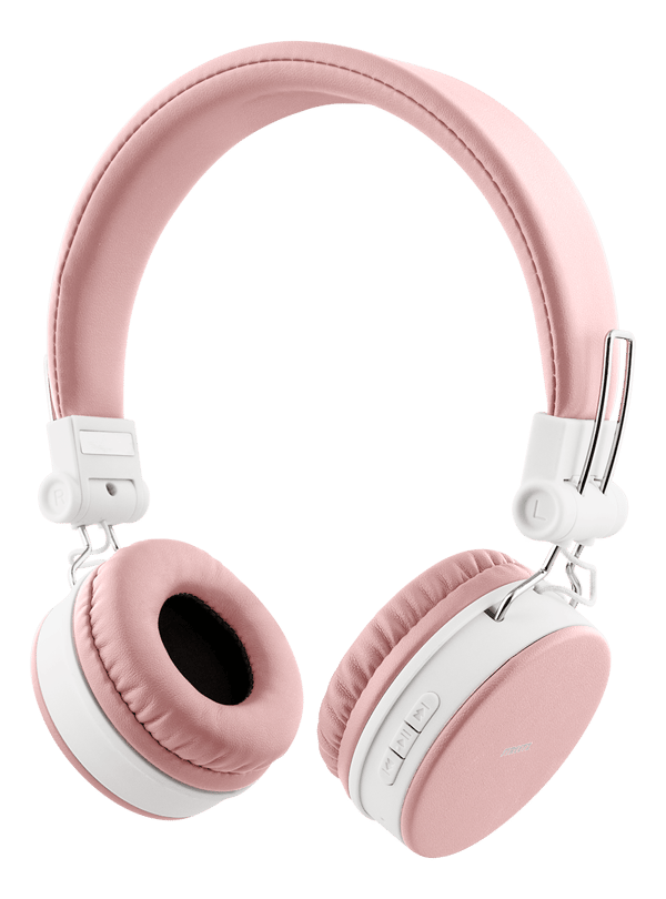 BT200 Hopfällbart on-ear BT-headset, 3,5 mm, rosa Rosa Kabel Trådlös