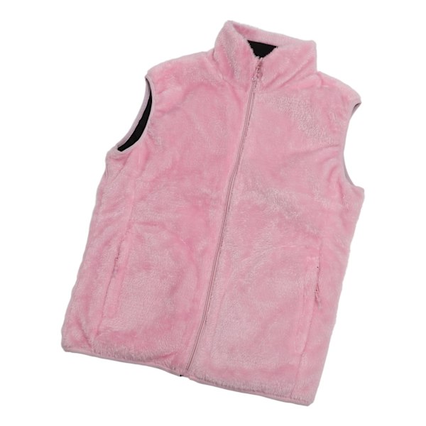 Rosa Unisex Uppvärmd Väst 9 Zone USB Smart Elvärme Väst Coral Velvet Intelligent Termostat Väst XL