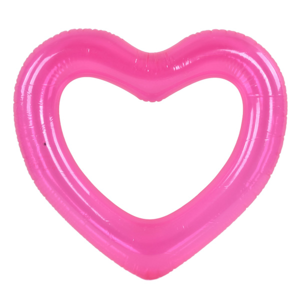 Hjerte Pool Float PVC-material Hudvennlig Lettvektsrosa Flytende Rør i Romantisk Stil for Sommeren