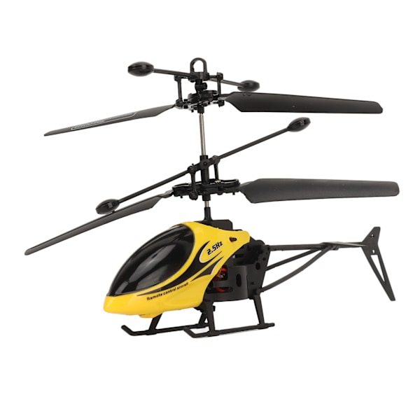 Miniatyr RC Helikopter med lätt laddning Elektrisk RC Drönare Flygplan Höjd Hold Helikopter Leksak för alla åldrar Gul