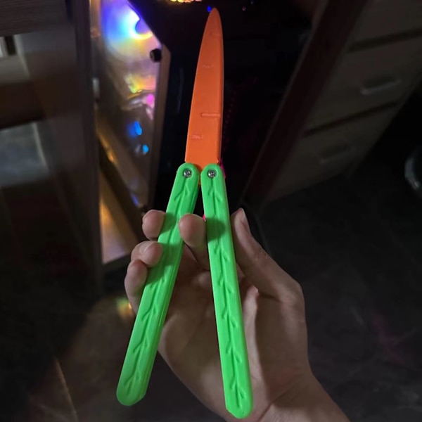Morotskniv Vikbar Söt Stressreducering Bärbar Hög säkerhet Slitstark plast 3D-utskrift Kniv Leksak för familjespelsfest