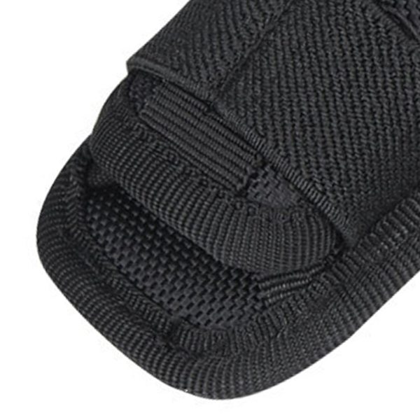 Ficklampa Bältesfodral 360 Grader Roterbar Nylon Anti-Riv Scratch Bärbar Ficklampa Bälteshållare för Utomhus Svart